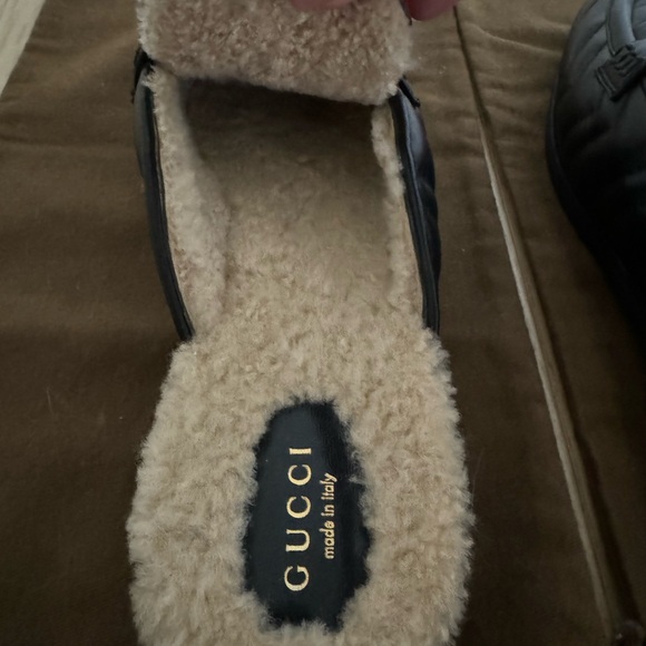 Gucci Marmont Leather Shearling Slides size 41 - Picture 4 of 7